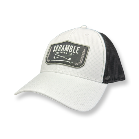 House Low Crown Trucker White